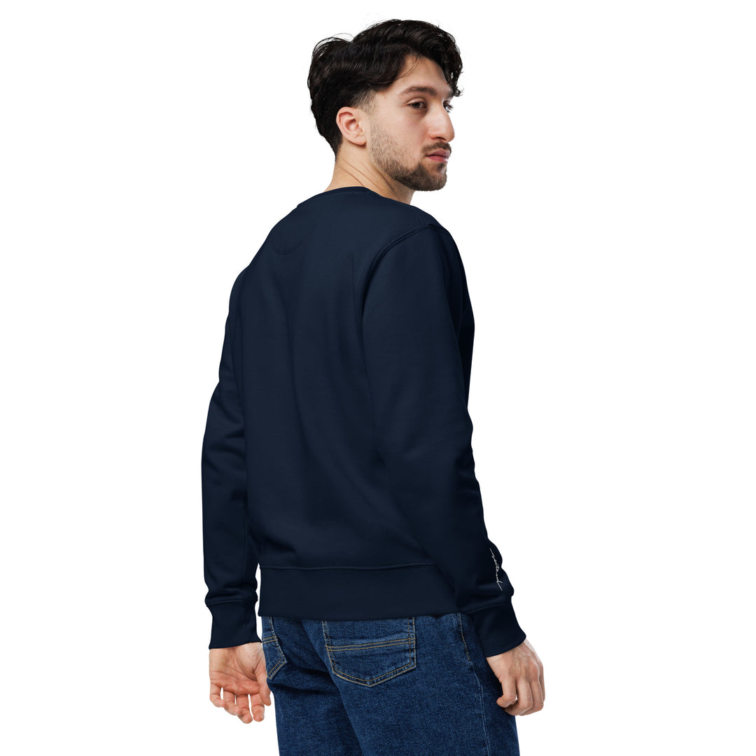 Weathered Sailor Organic Vertical Crew Sweatshirt — French Navy
