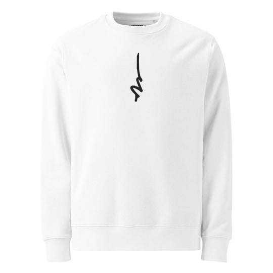 Weathered Sailor Organic Vertical Crew Sweatshirt — White
