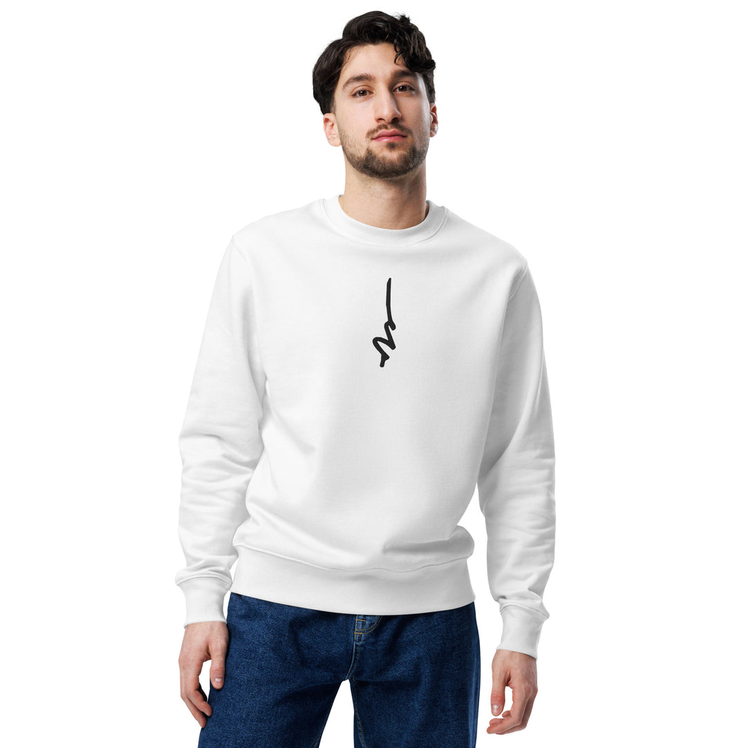 Weathered Sailor Organic Vertical Crew Sweatshirt — White