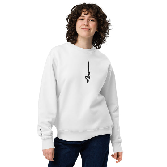 Weathered Sailor Organic Vertical Crew Sweatshirt — White