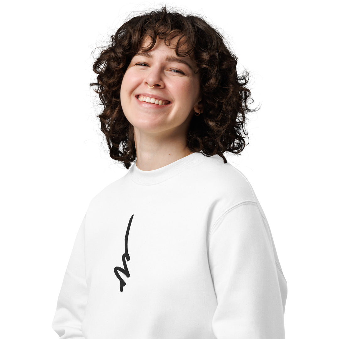 Weathered Sailor Organic Vertical Crew Sweatshirt — White