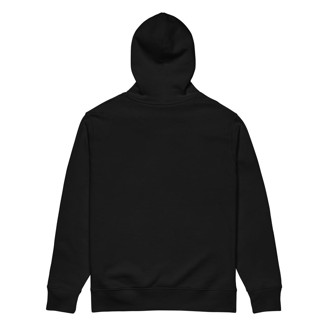 Silky Vertical Hoodie in Black — back view