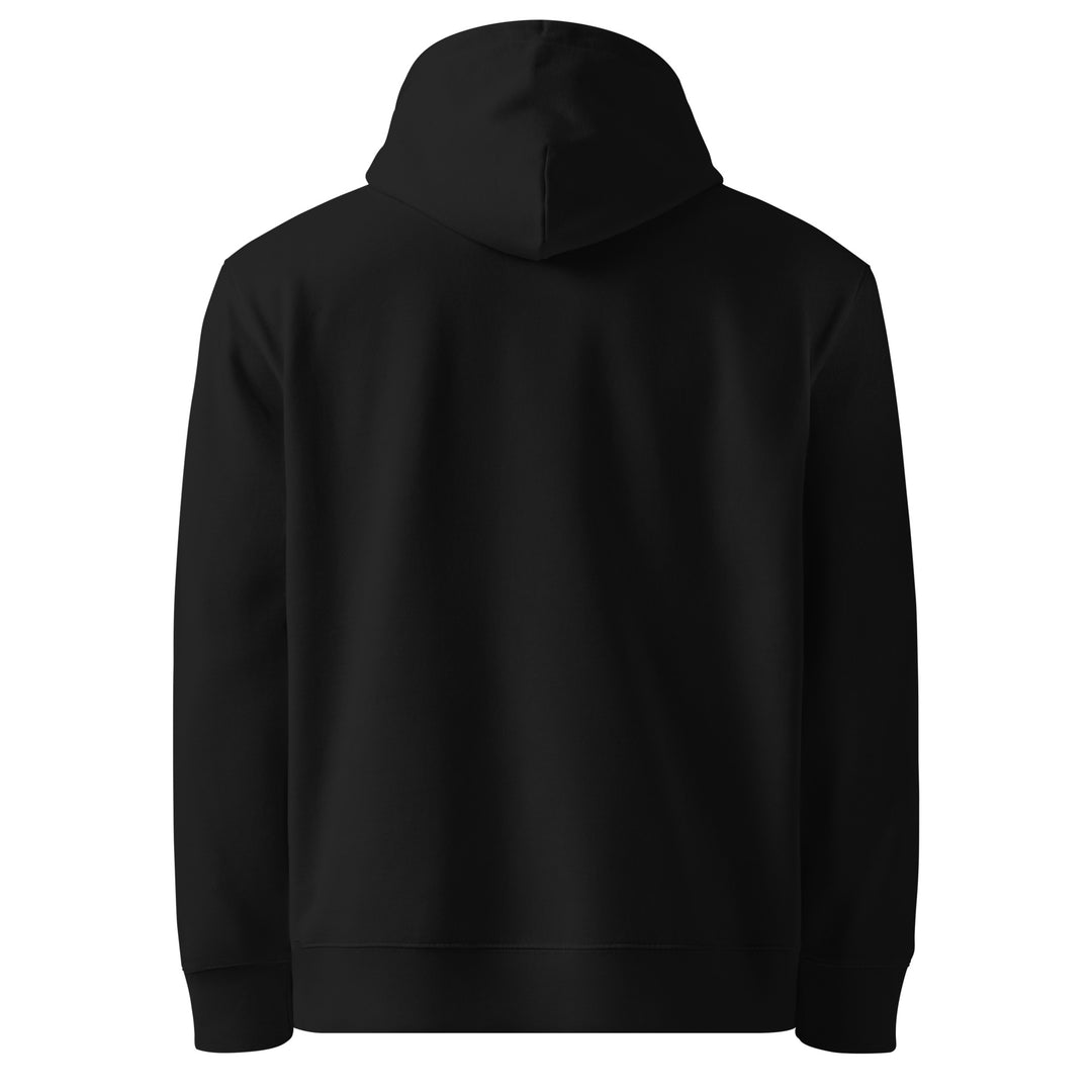 Silky Vertical Hoodie in Black — back view