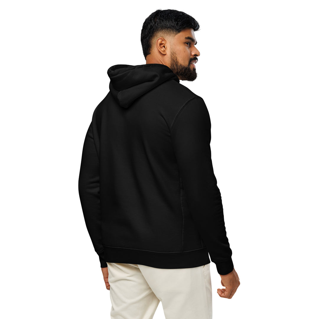 Silky Vertical Hoodie in Black — back view