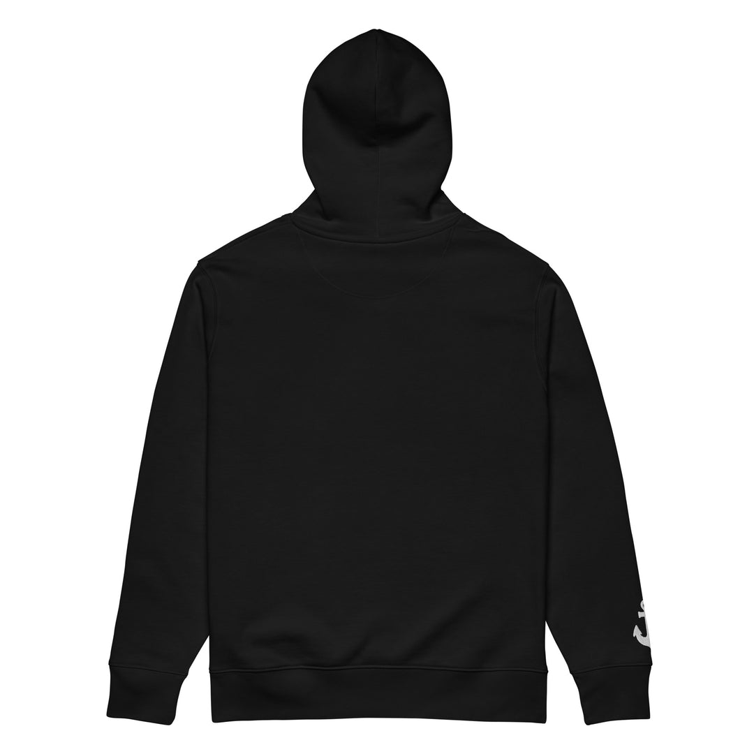 Silky Ahoy Hoodie in Black — back view