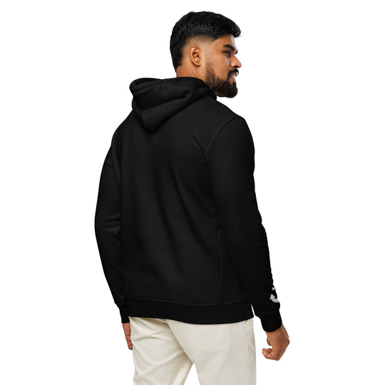 Silky Ahoy Hoodie in Black — back view