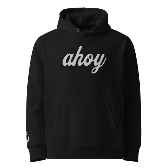Silky Ahoy Hoodie in Black — front view