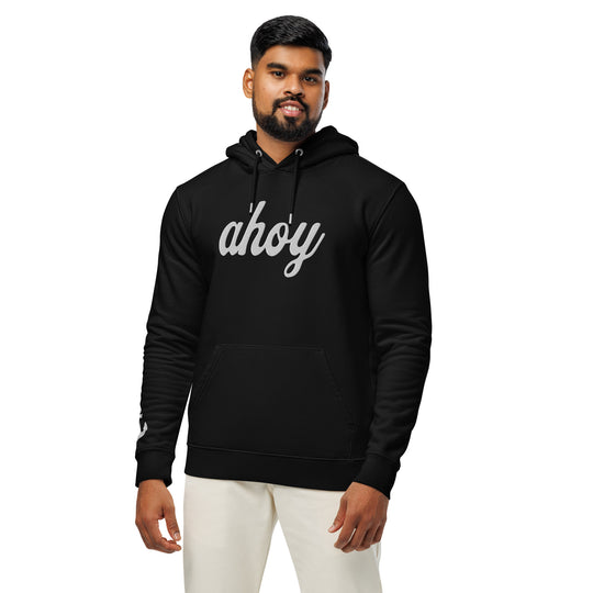 Silky Ahoy Hoodie in Black — front view
