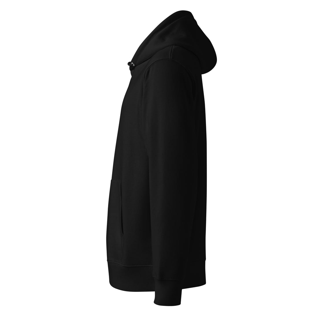 Silky Vertical Hoodie in Black — left view