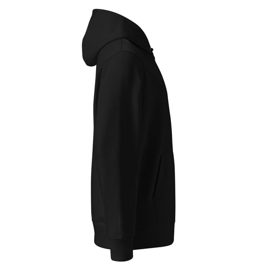 Silky Vertical Hoodie in Black — right view
