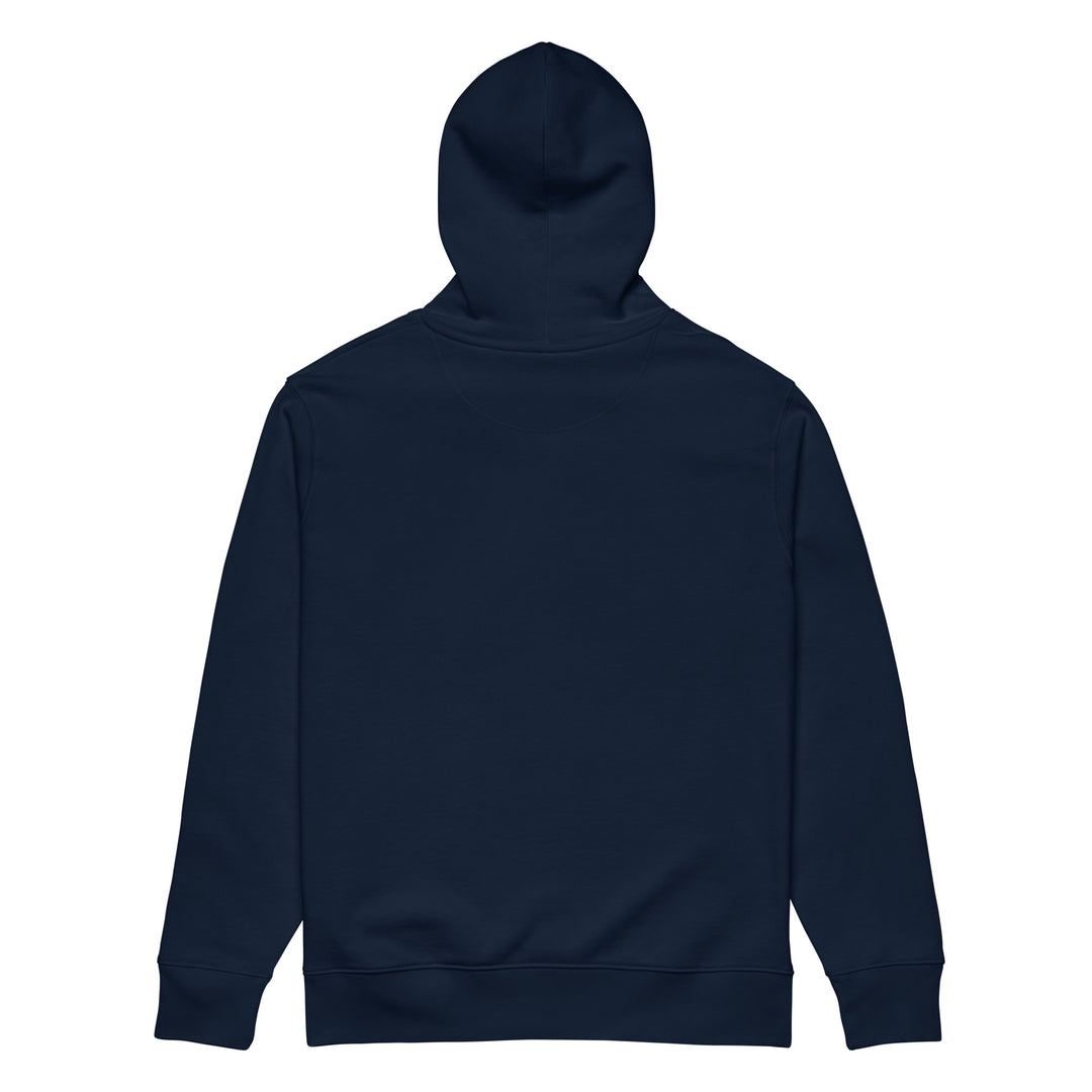 Silky Vertical Hoodie in French Navy — back view