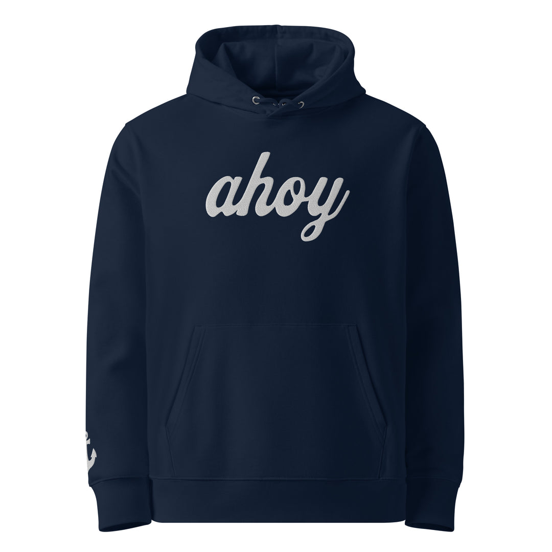 Silky Ahoy Hoodie in French Navy — front view
