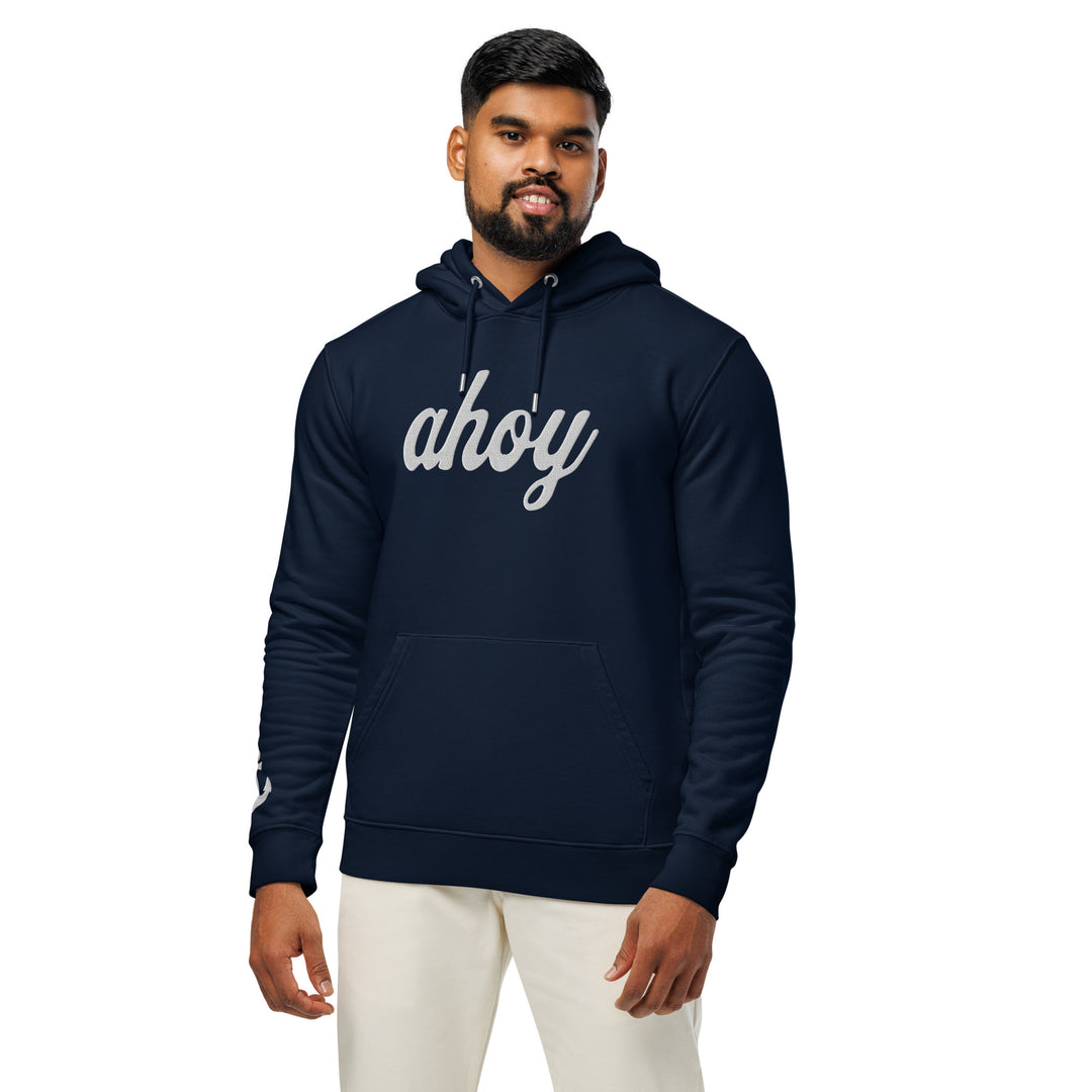 Silky Ahoy Hoodie in French Navy — front view