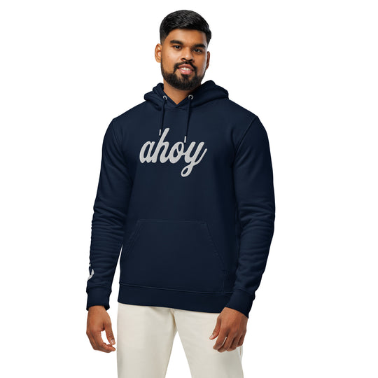 Silky Ahoy Hoodie in French Navy — front view