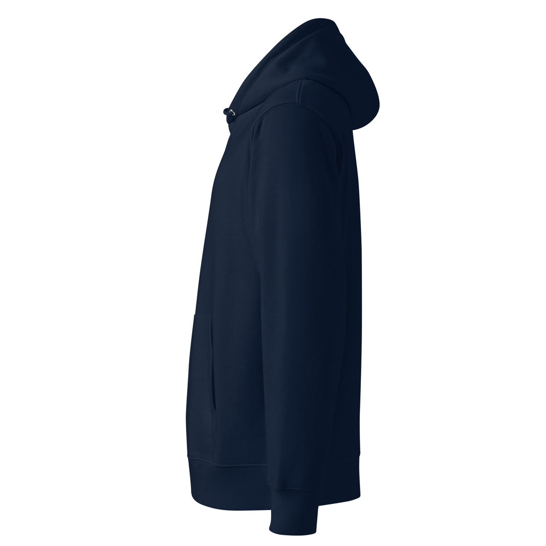 Silky Vertical Hoodie in French Navy — left view