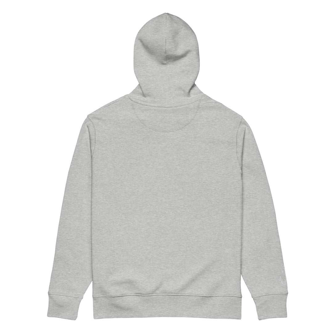 Silky Ahoy Hoodie in Heather Grey — back view