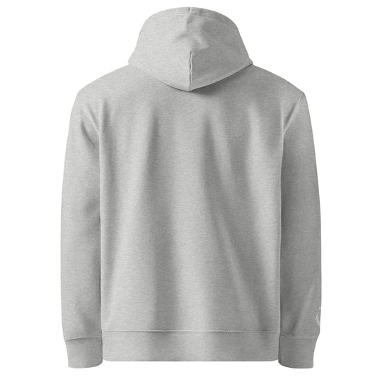 Silky Ahoy Hoodie in Heather Grey — back view
