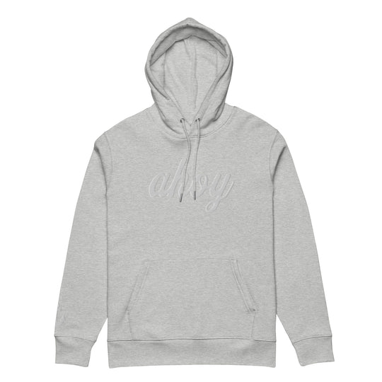 Silky Ahoy Hoodie in Heather Grey — front view