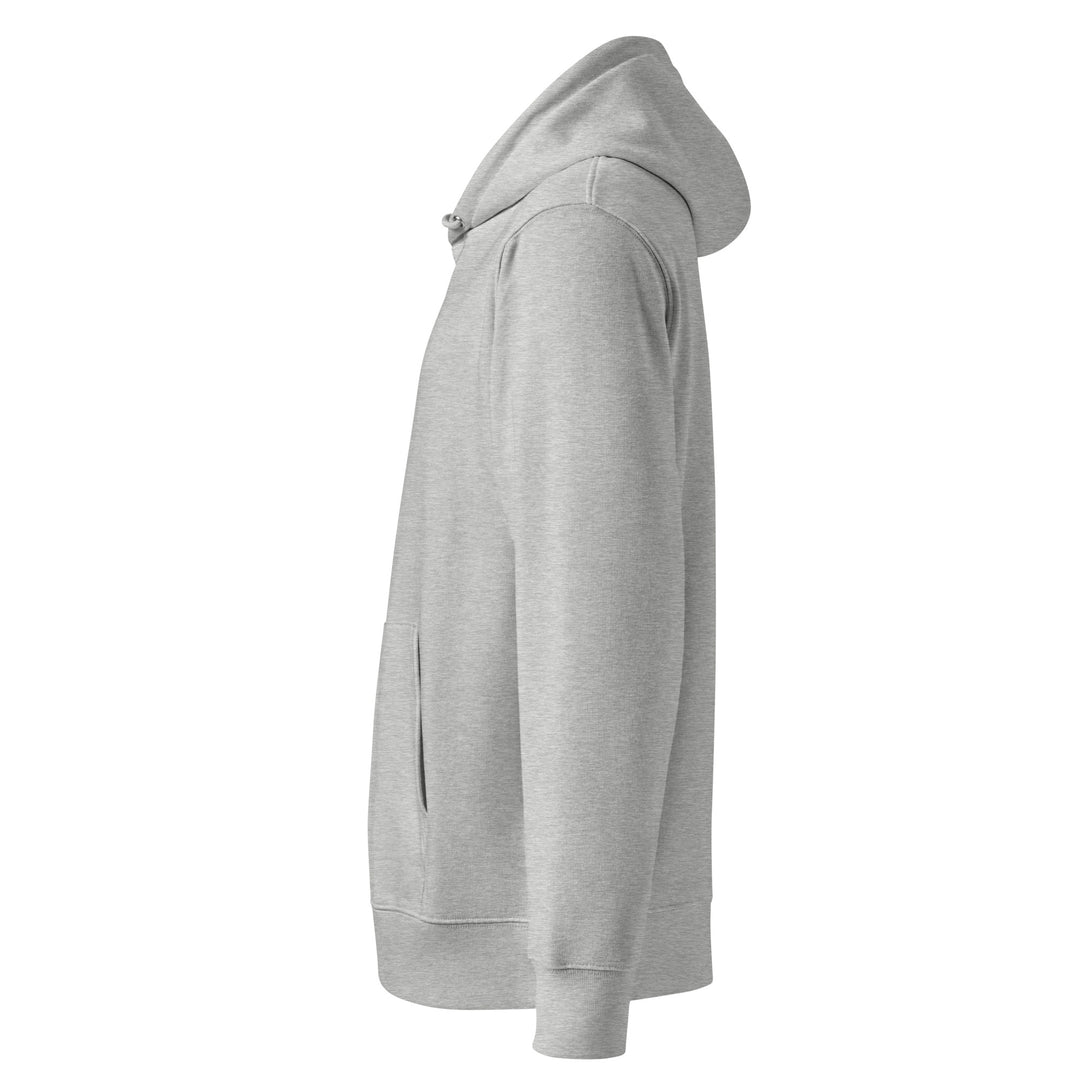 Silky Vertical Hoodie in Heather Grey — left view