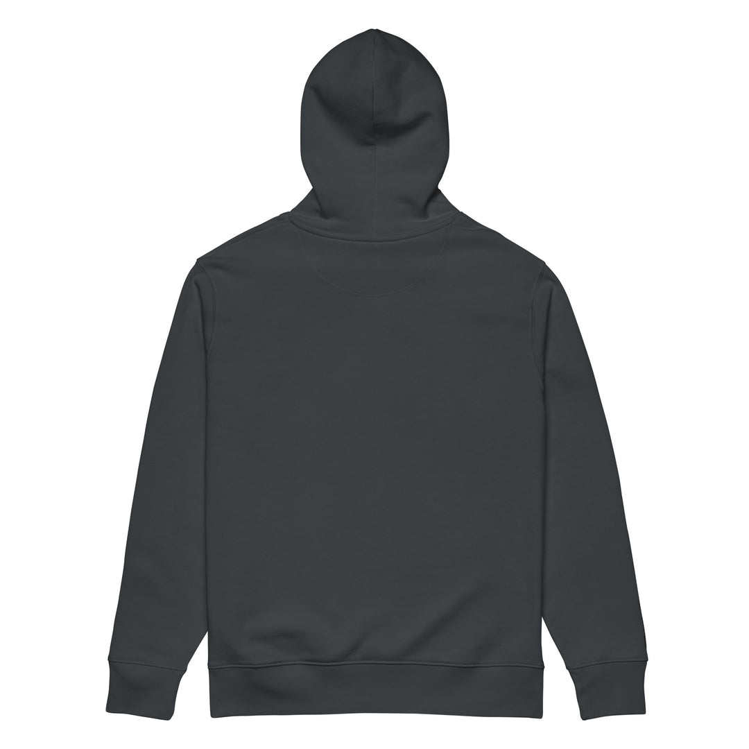 Silky Vertical Hoodie in India Ink Grey — back view
