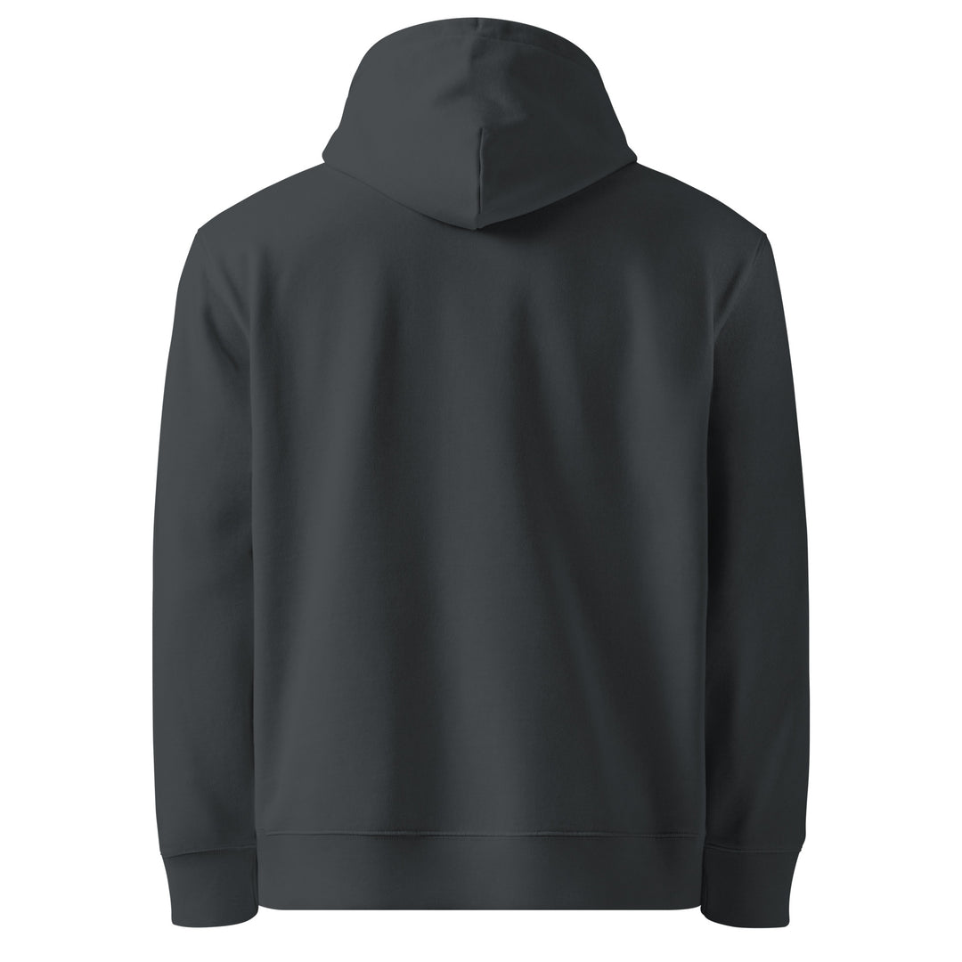 Silky Vertical Hoodie in India Ink Grey — back view