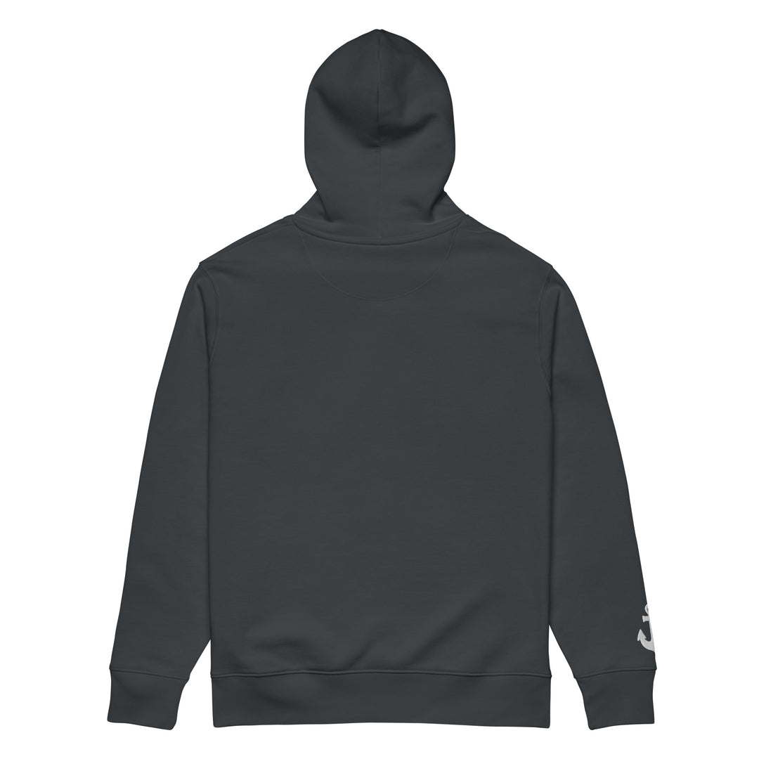 Silky Ahoy Hoodie in India Ink Grey — back view