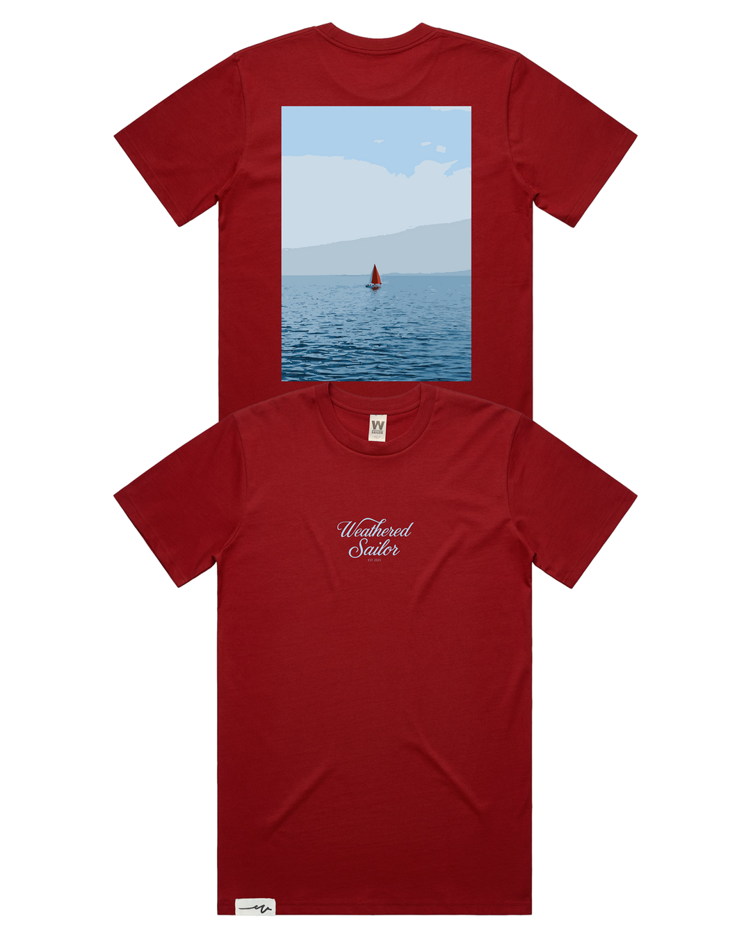 Voyage Script Tee, transparent background