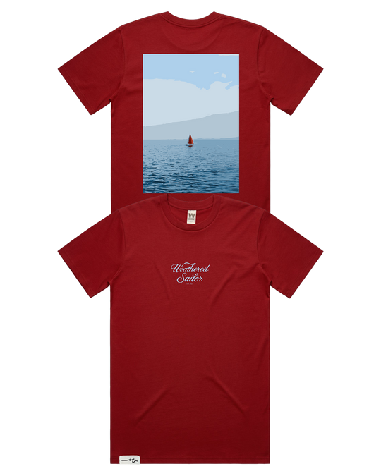 Voyage Script Tee, transparent background
