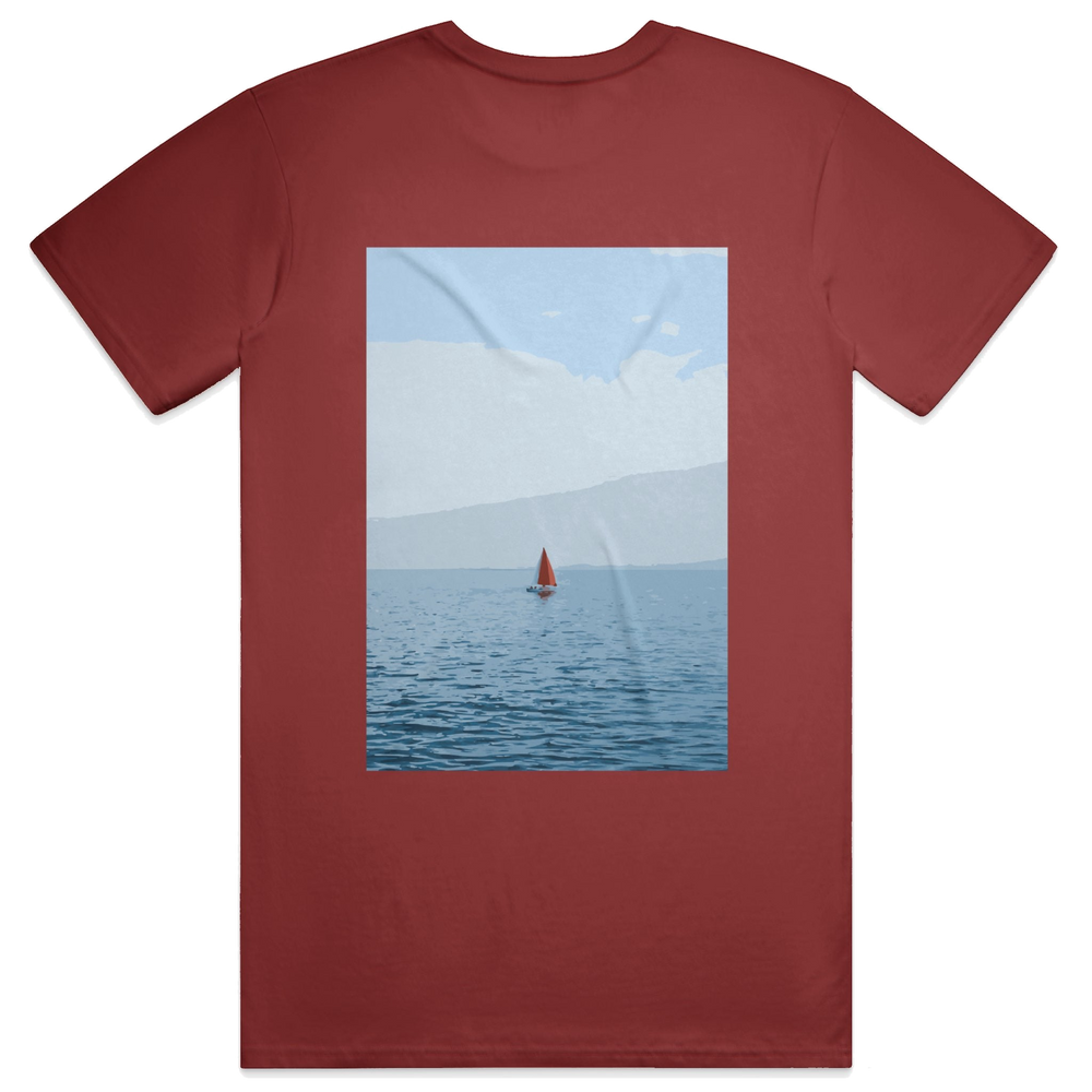 Voyage Script Tee, transparent background