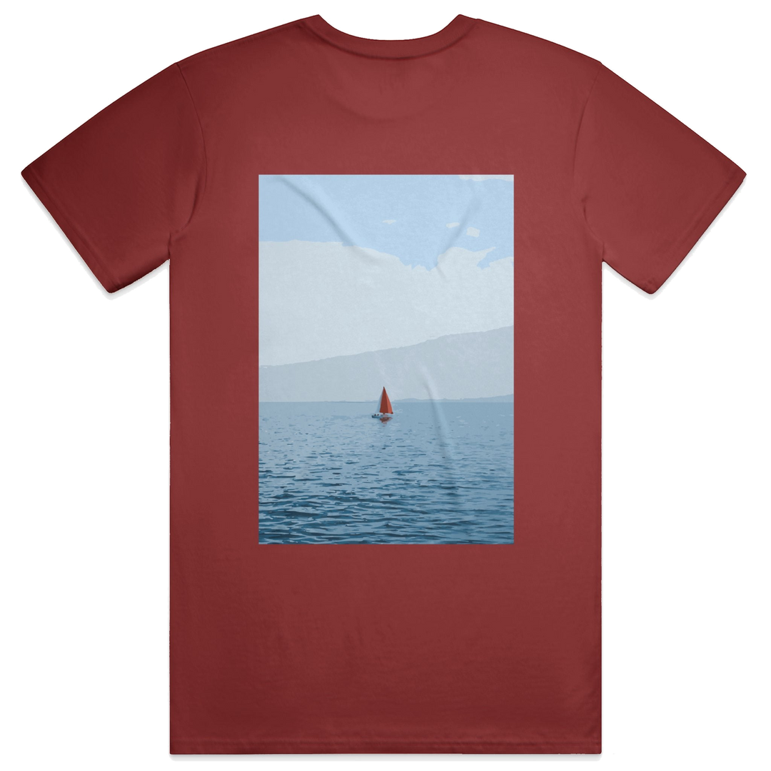 Voyage Script Tee, transparent background