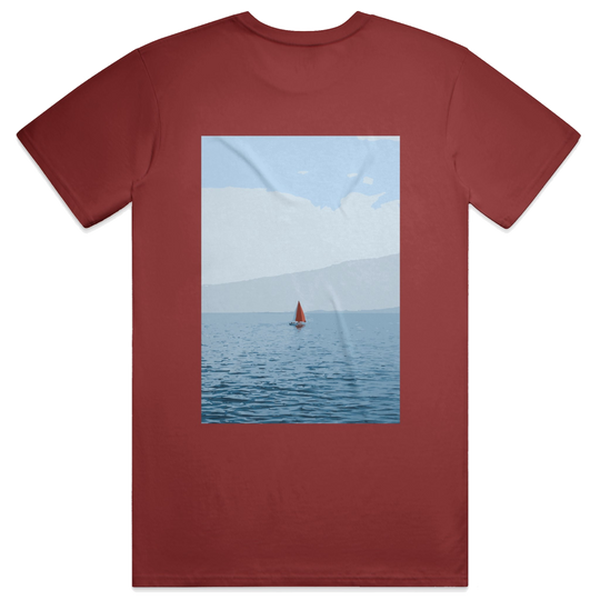 Voyage Script Tee, transparent background