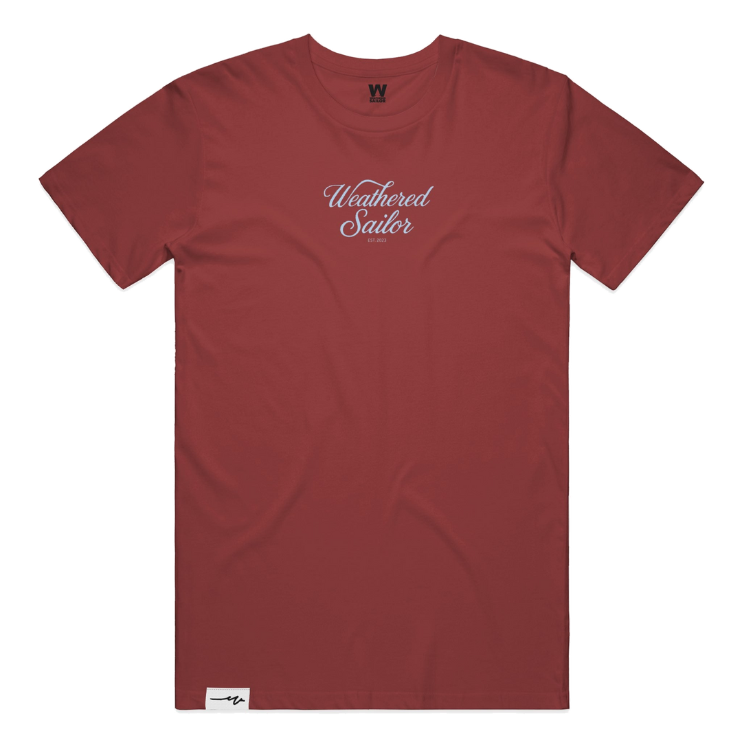 Voyage Script Tee, transparent background