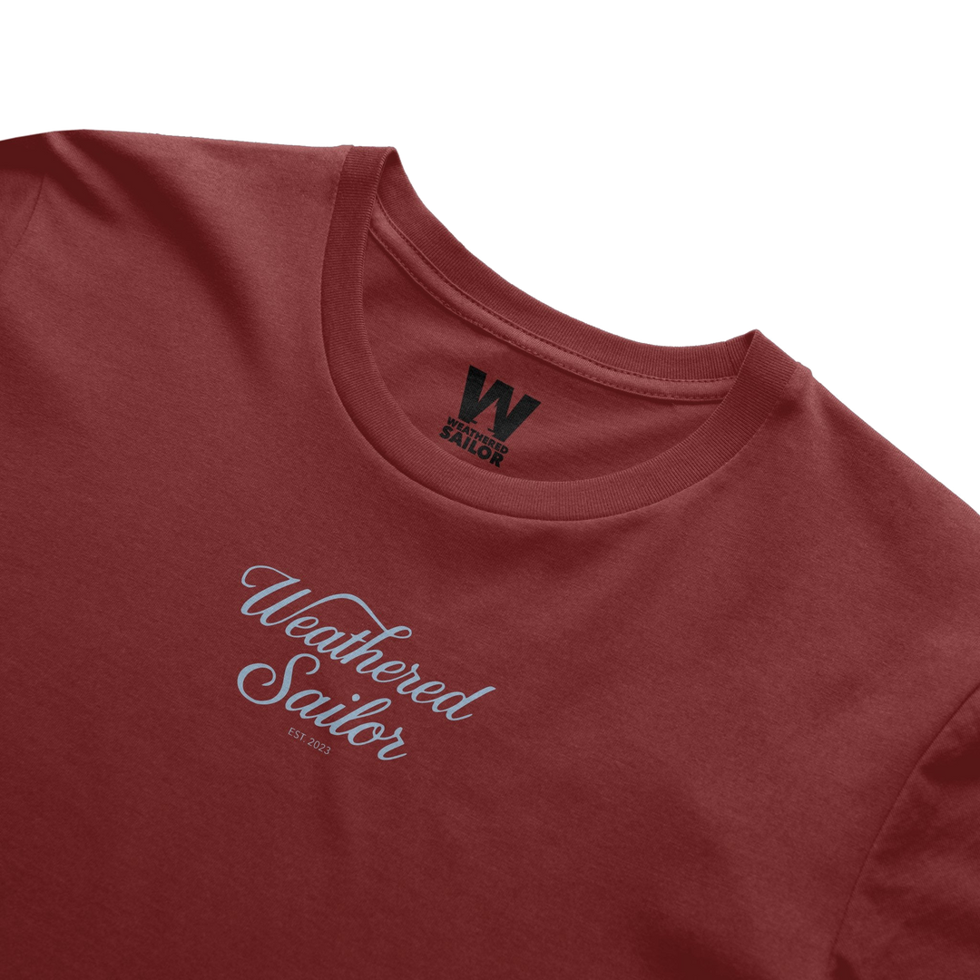 Voyage Script Tee, transparent background