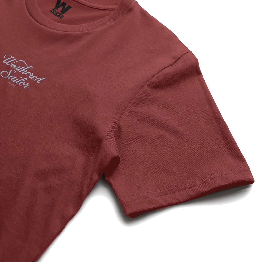 Voyage Script Tee, transparent background
