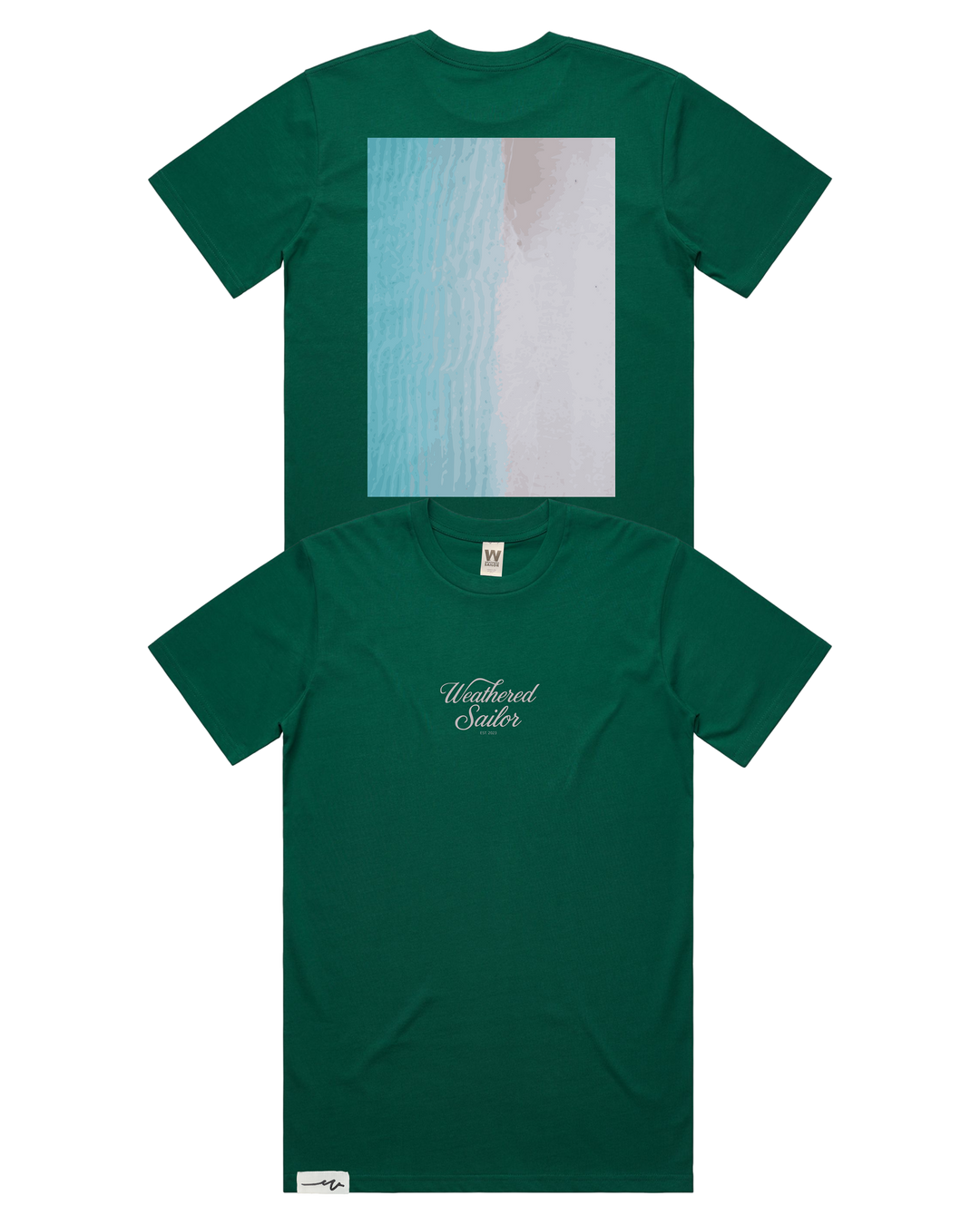 Whisper Script Tee, transparent background