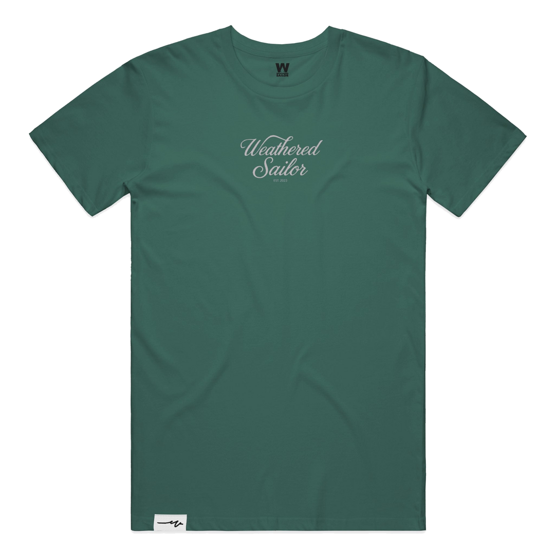 Whisper Script Tee, transparent background