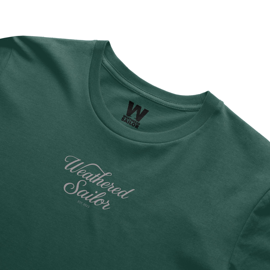 Whisper Script Tee, transparent background
