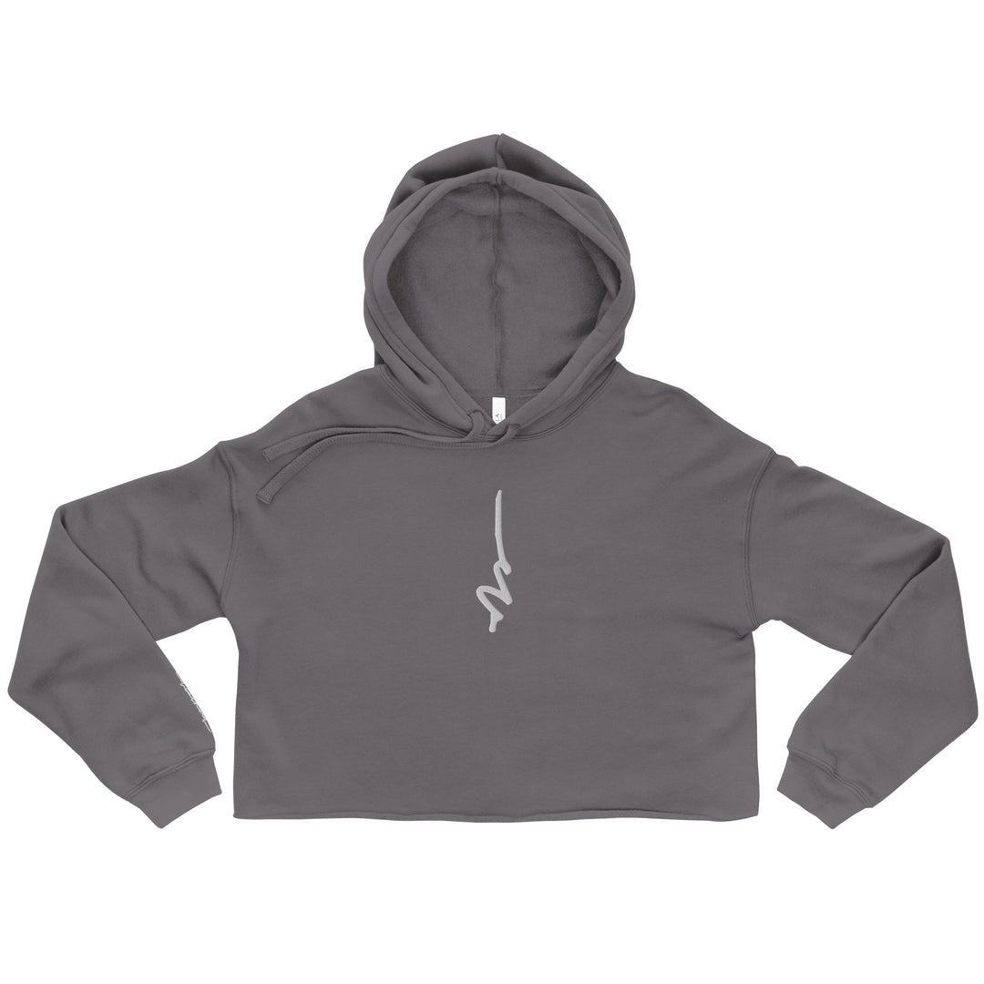 Weathered Sailor Crop Vertical Hoodie — Storm