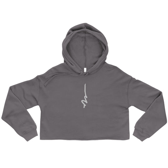 Weathered Sailor Crop Vertical Hoodie — Storm